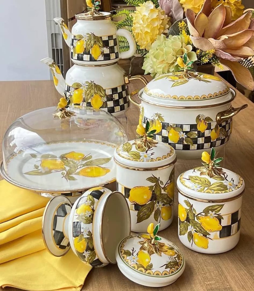 ست زیبای لعابی لیمو