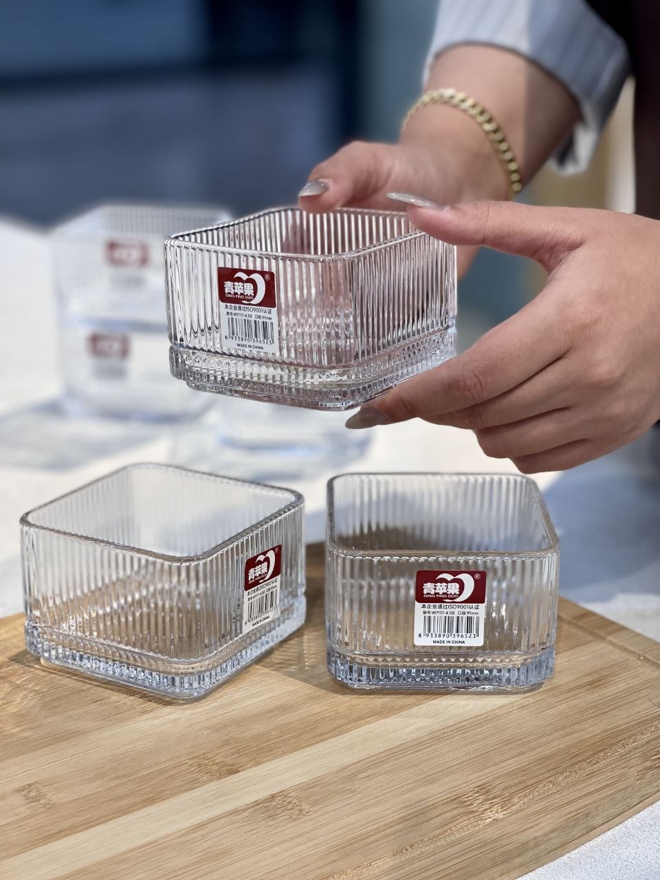 سری جدید پیاله چهارگوش تراش ریز محصول وارداتی Deli Glass