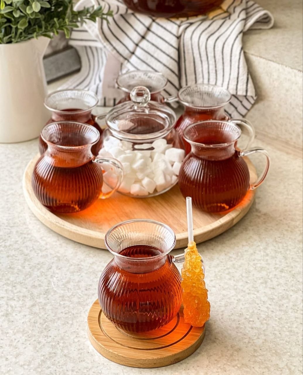 فنجان پیرکس چایخوری تپل شاهین ترکیه