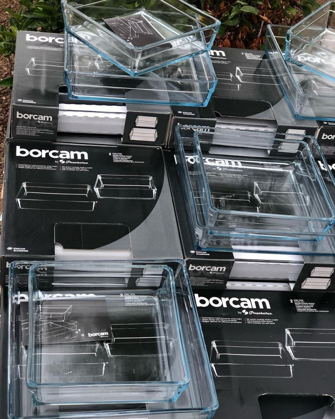 شارژ مجدد پرفروش ترین تابه های مربع و مستطیل جفتی borcam محصول Paşabahçe ترکیه🇹🇷🇹🇷🇹🇷