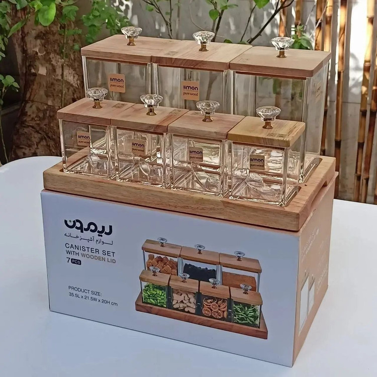 ست بانکه و ادویه ۷پارچه اکرولیک کفه دار