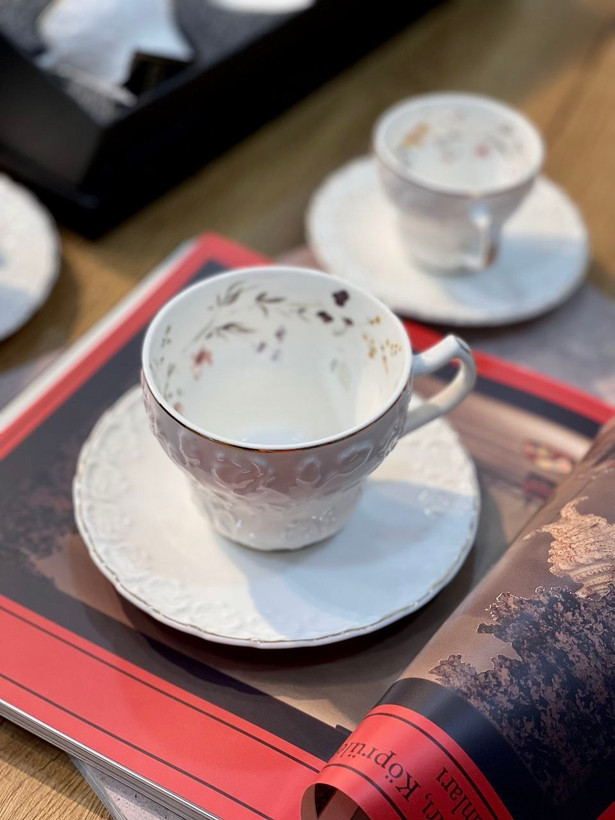 ست قهوه خوری گل برجسته😍 محصول acar ترکیه🇹🇷🇹🇷🇹🇷