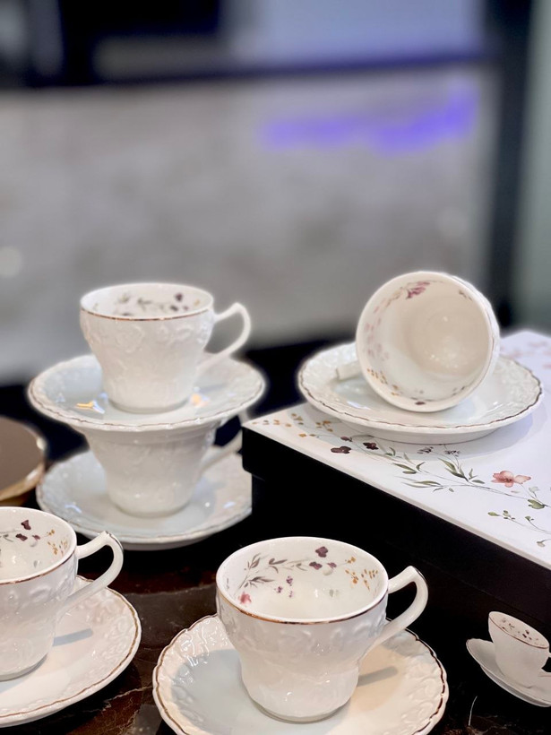 ست قهوه خوری گل برجسته😍 محصول acar ترکیه🇹🇷🇹🇷🇹🇷
