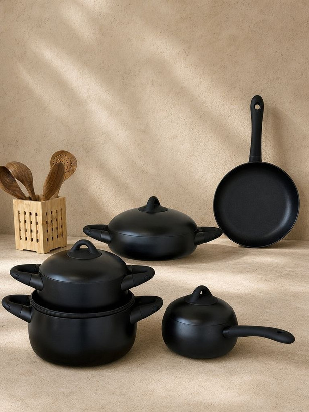 سرویس قابلمه 9 پارچه black stone(Dolçe) محصول arow ترکیه🇹🇷🇹🇷🇹🇷