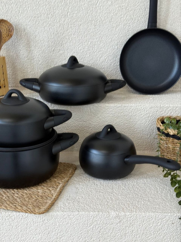 سرویس قابلمه 9 پارچه black stone(Dolçe) محصول arow ترکیه🇹🇷🇹🇷🇹🇷