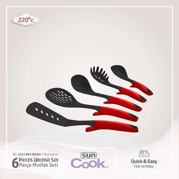 ست کفگیر و ملاقه Utersil محصول sun cook ترکیه🇹🇷🇹🇷🇹🇷