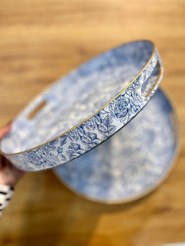شارژ چندمین بار پر فروش ترین سینی پذیرایی و سرو جفتی Blue spring محصول وارداتی