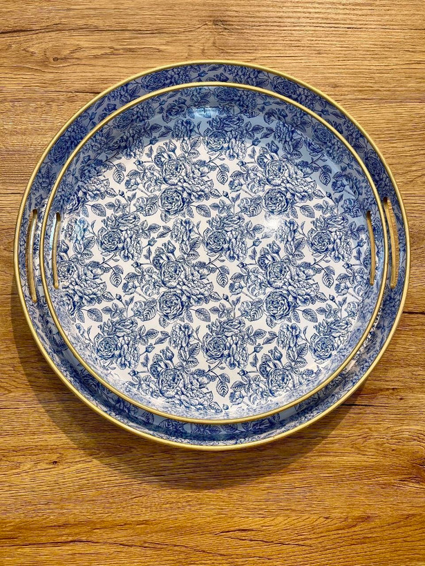 شارژ چندمین بار پر فروش ترین سینی پذیرایی و سرو جفتی Blue spring محصول وارداتی