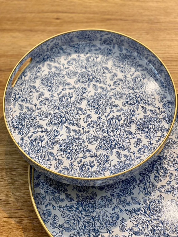 شارژ چندمین بار پر فروش ترین سینی پذیرایی و سرو جفتی Blue spring محصول وارداتی