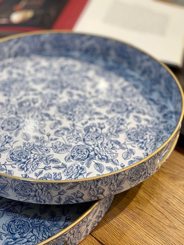 شارژ چندمین بار پر فروش ترین سینی پذیرایی و سرو جفتی Blue spring محصول وارداتی