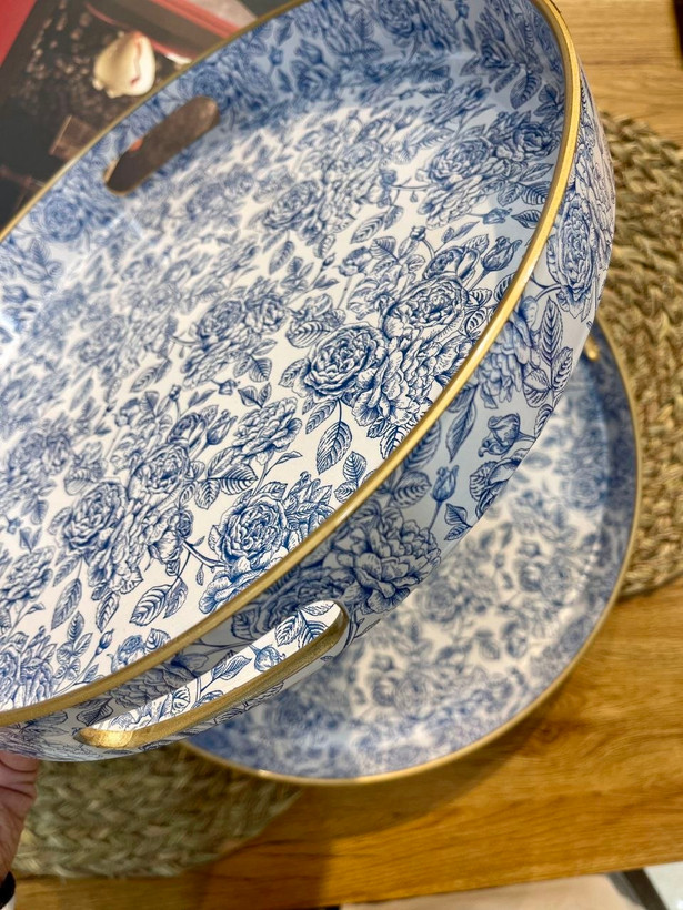 شارژ چندمین بار پر فروش ترین سینی پذیرایی و سرو جفتی Blue spring محصول وارداتی