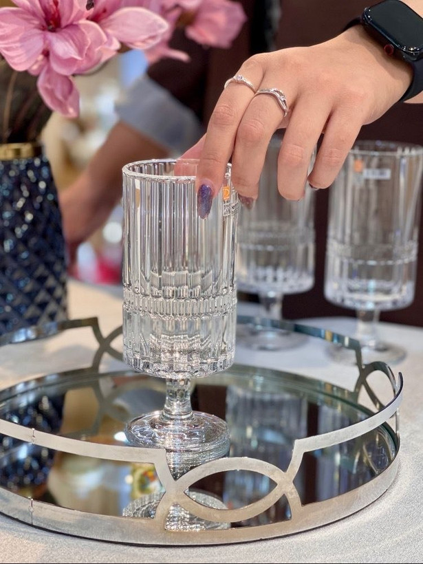 گیلاس و دسر خوری دیواره بلند محصول Deli Glass