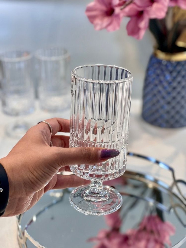 گیلاس و دسر خوری دیواره بلند محصول Deli Glass