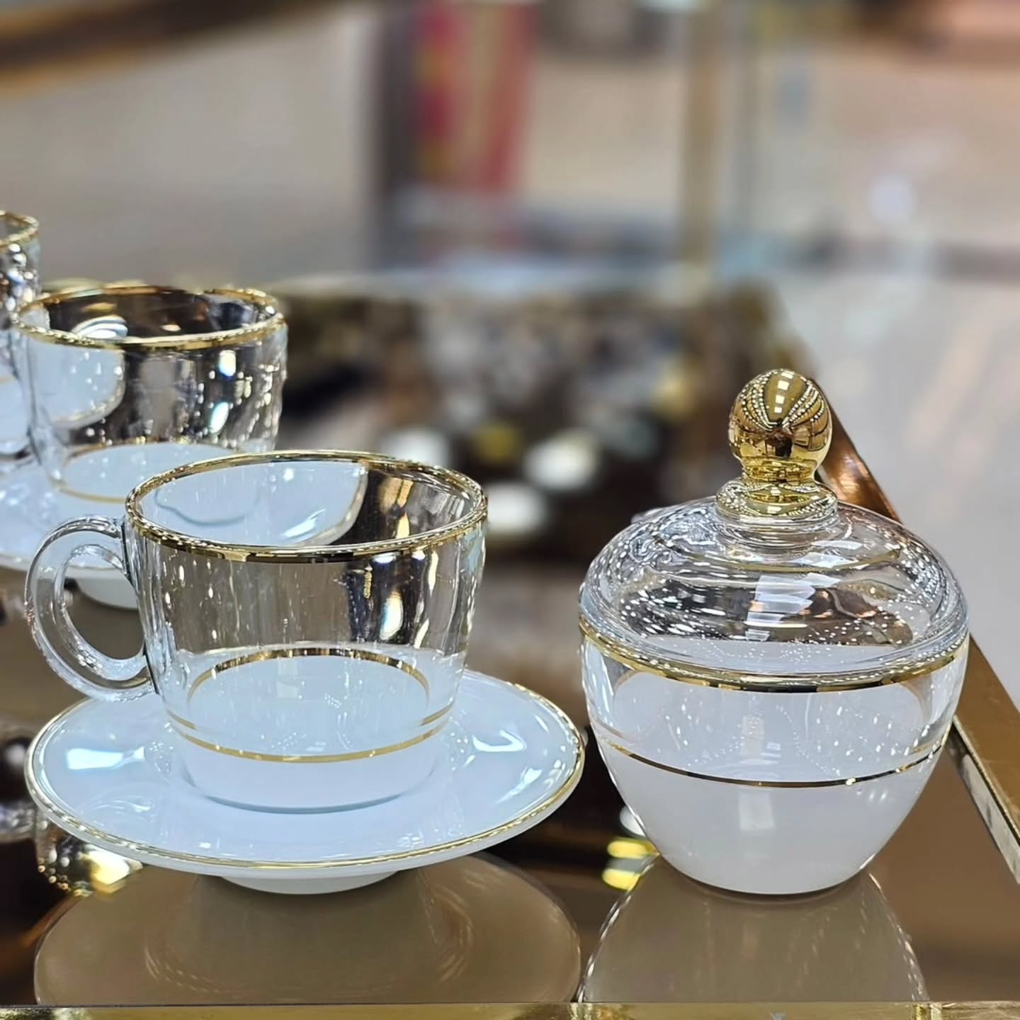 فنجان نعلبکی ترند بازار وارداتی مدل اکوا (پاشاباغچه) ترک