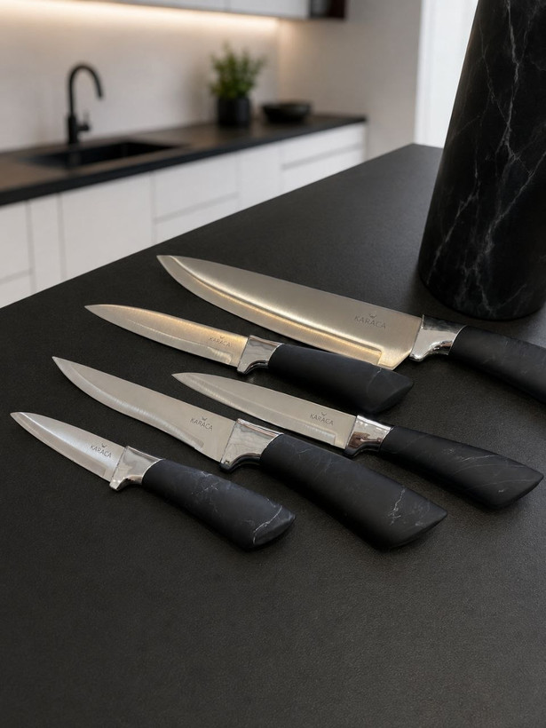 سرویس چاقو Black marble محصول karaca ترکیه🇹🇷🇹🇷🇹🇷
